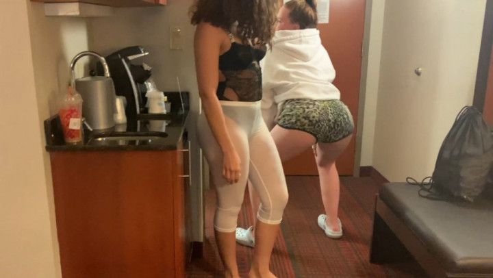 Girl calls her friend to twerk for me