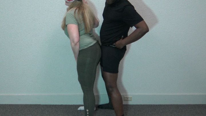 Grinding dance in leggings