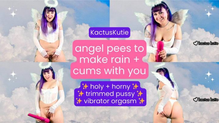 angel pees to make rain + cums with you