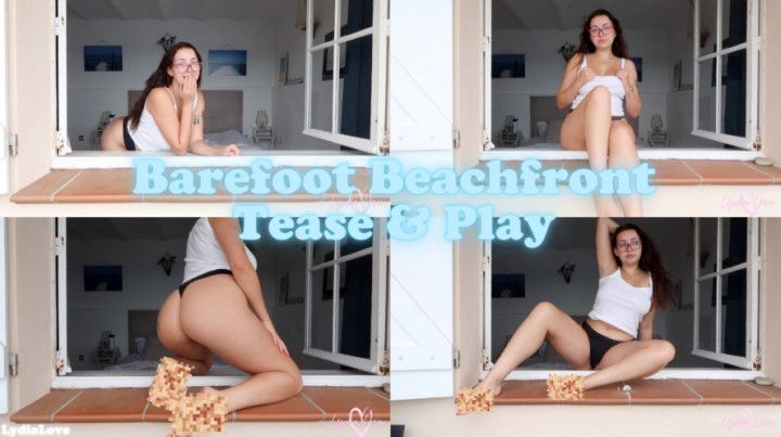 Barefoot Public Beachfront Tease! Caught Strangers Sex