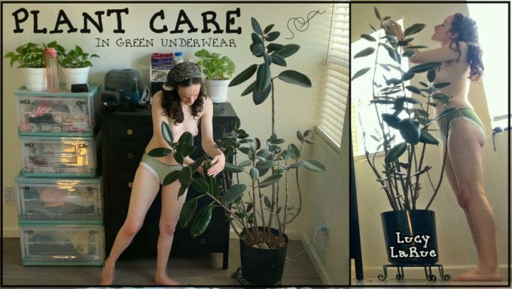 Plant Care in Green Underwear