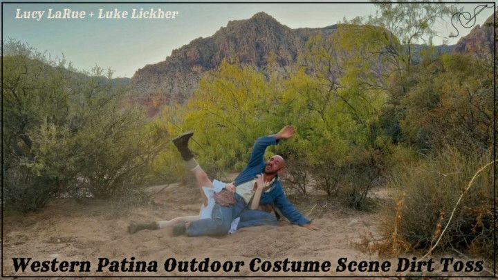 Western Patina Outdoor Costume Scene Dirt Toss