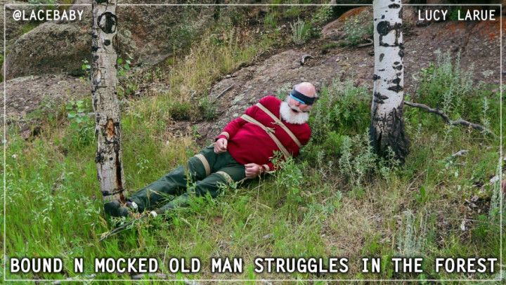 Bound n Mocked Old Man Struggles in the Forest
