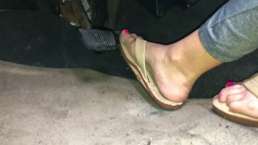 Cranking and Revving in Tan Sandals