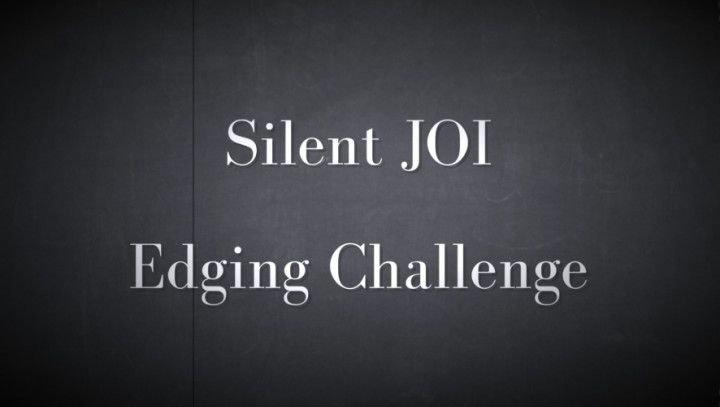 Silent JOI Edging Challenge