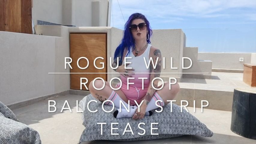 Rooftop strip tease