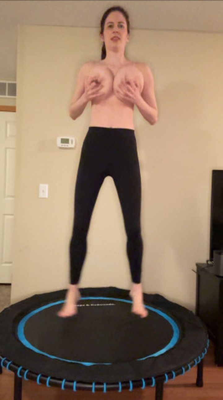 Bouncing on Mini Trampoline