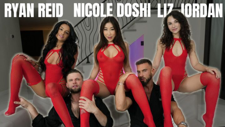 Ryan Reid,Liz Jordan and Nicole Doshi get fucked