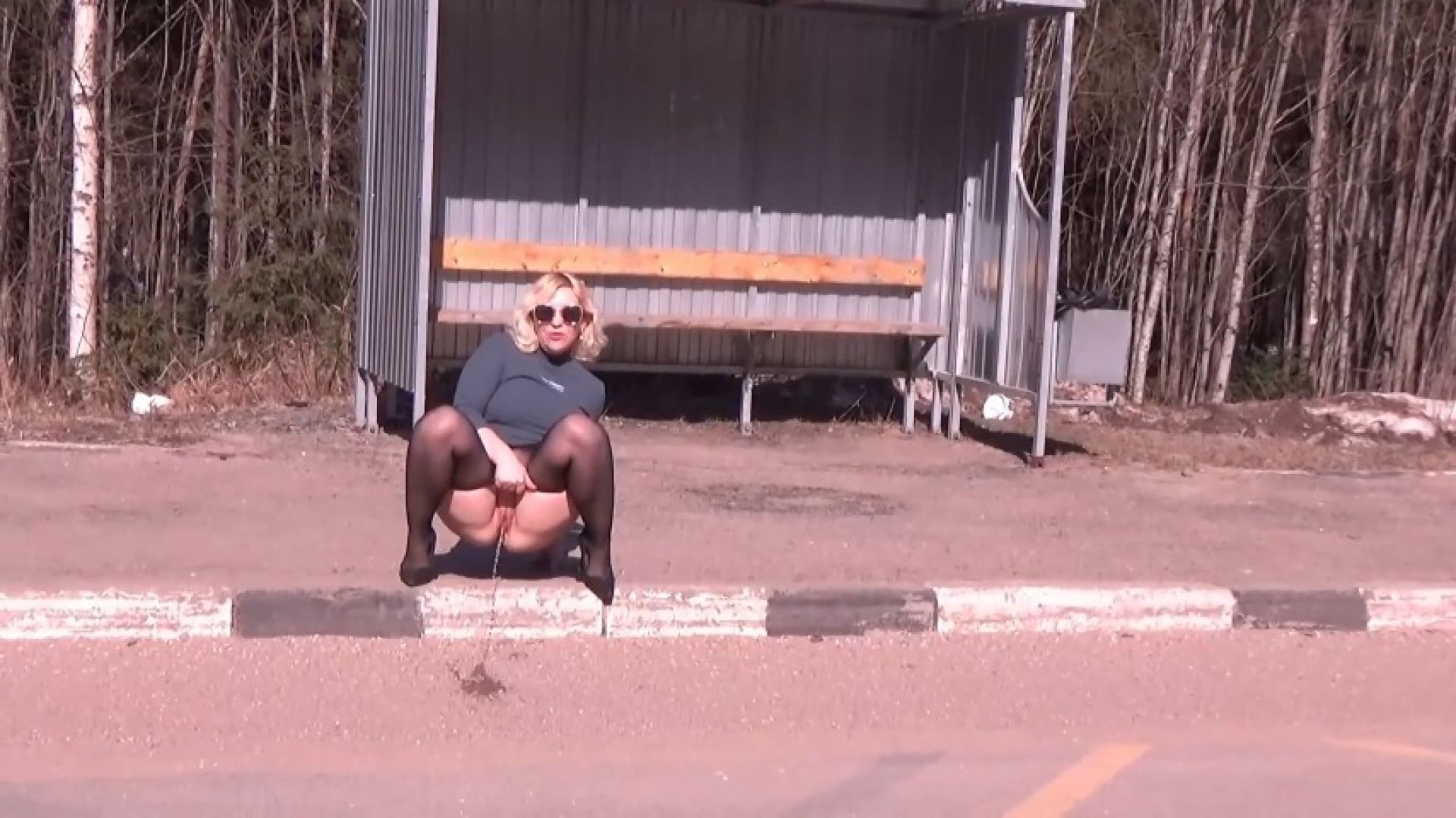 Golden Rain 93 - Milf pee and tease with big ass