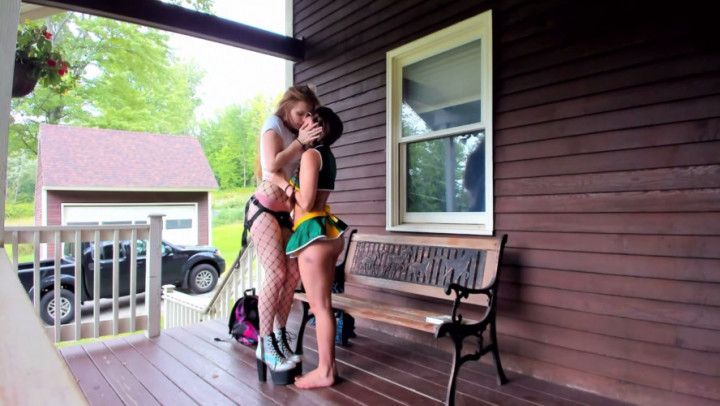 Cheerleader and Schoolgirl Strap-On