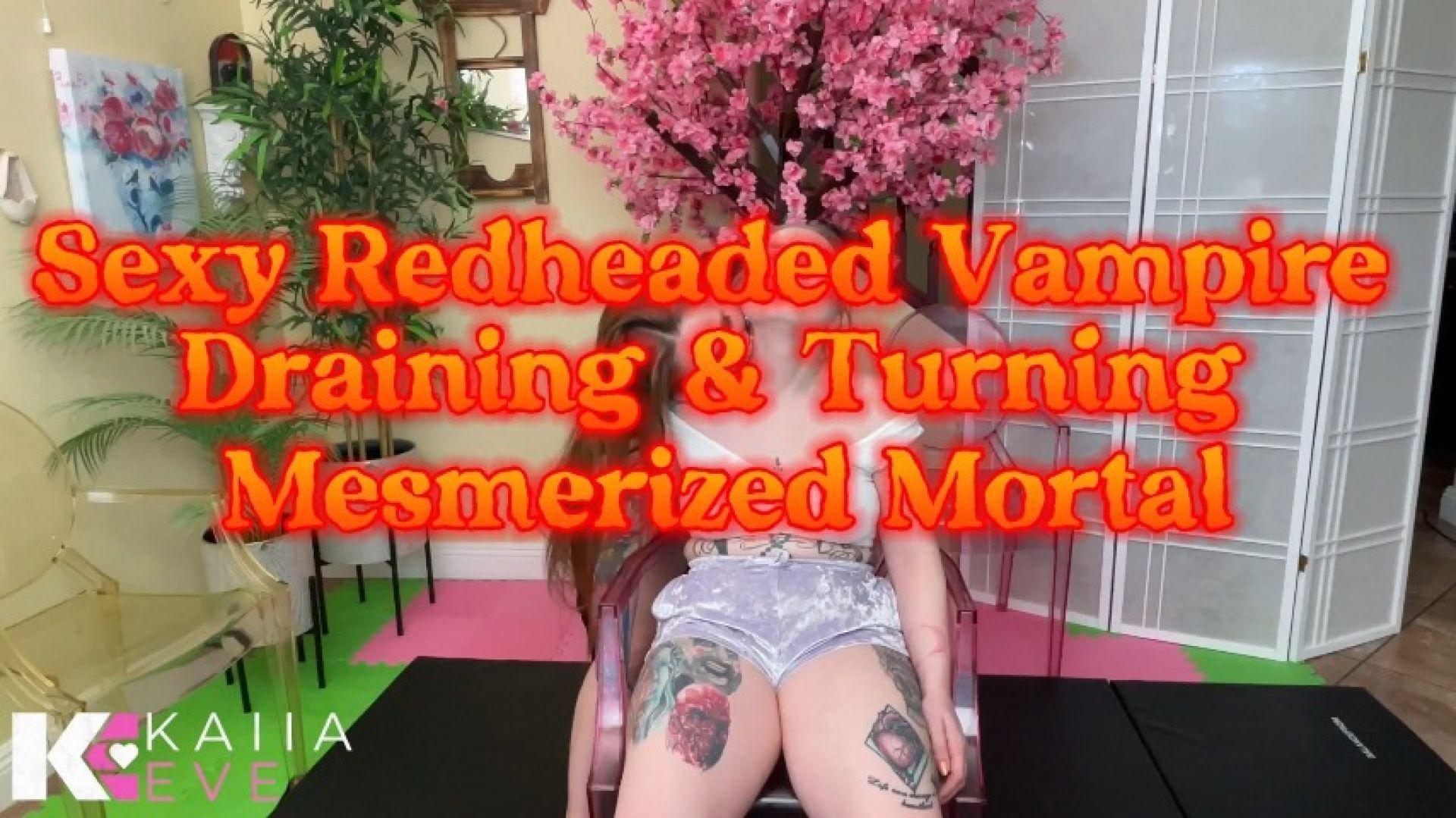 Sexy Redheaded Vampire Draining &amp; Turning Mesmerized Mortal