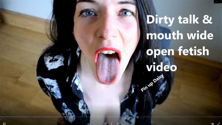 Dirty talk cum in my open mouth