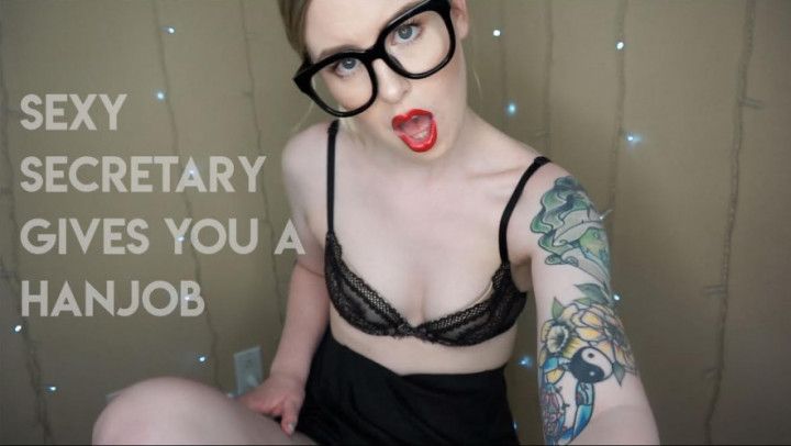 Sexy Secretary Gives You a Handjob