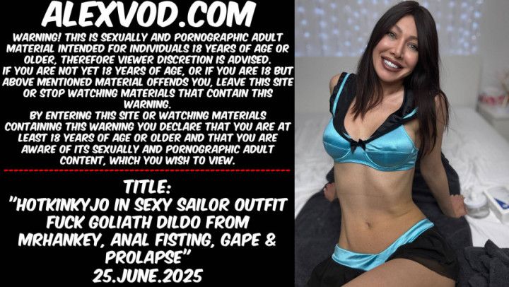 Hotkinkyjo goliath dildo, anal fisting, gape &amp; prolapse
