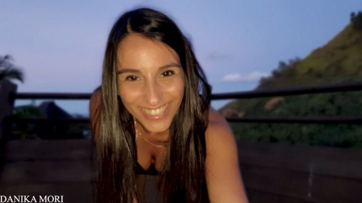 Outdoor blowjob with ride and swallow