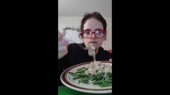 Green. Beans &amp; Sausage Gravy Messy Eating MukBang