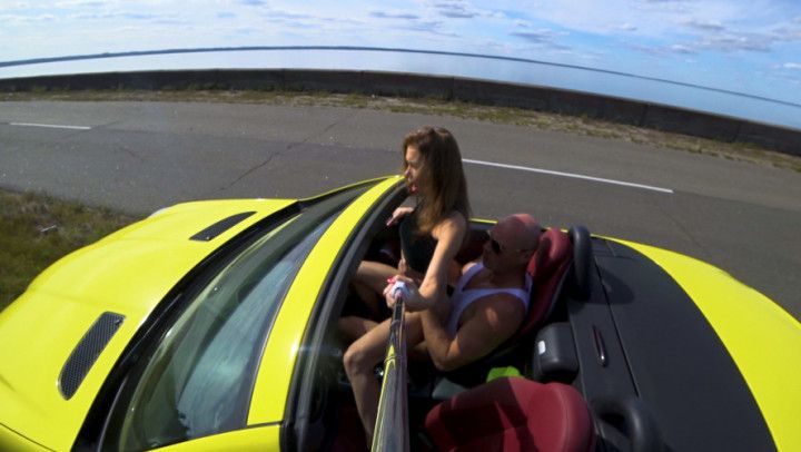 PUBLIC FUCK IN CONVERTIBLE AND