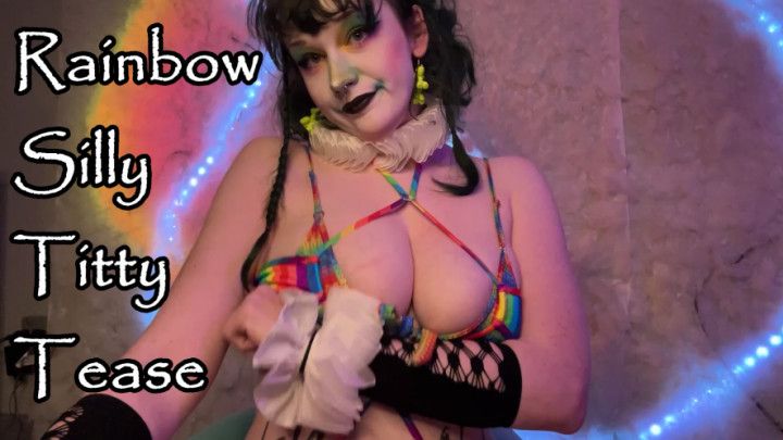 Rainbow Silly Titty Tease and Cum Countdown