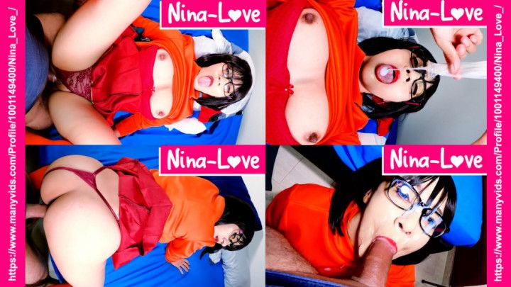 Velma Dinkley cosplay POV Missionary/Doggystyle 2 loads