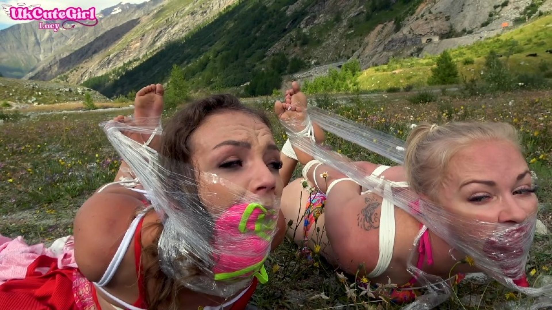 Hogtied &amp; Helpless in the Alps, Riverbank Rope Bound