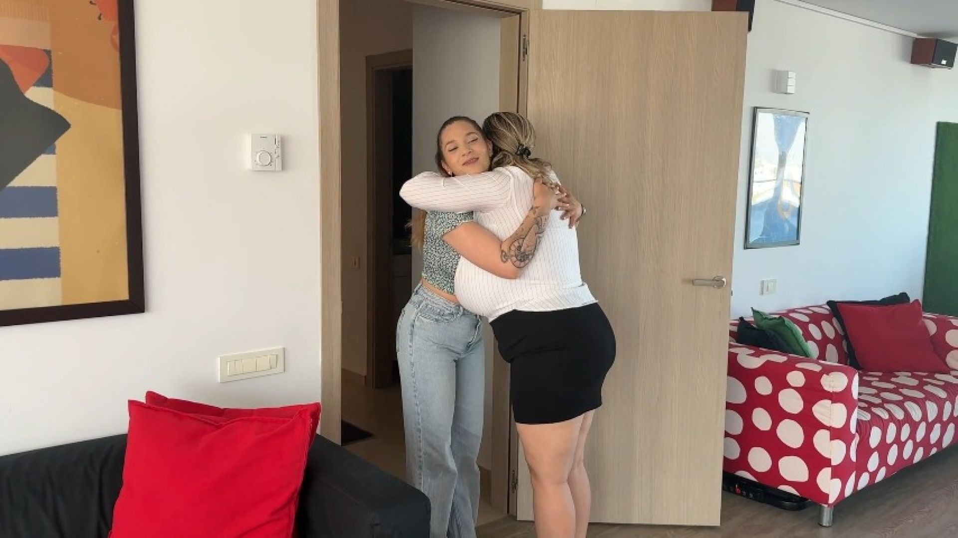 Luna sucks on my tits