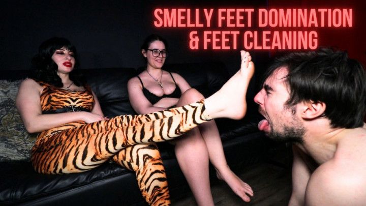 EXTREME Double Domme Smelly Feet Domination