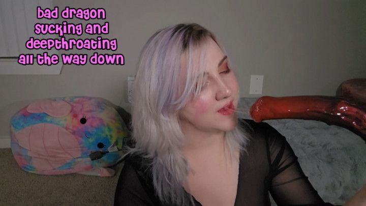 Bad Dragon Sucking And Deepthroating All The Way Down