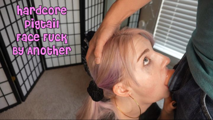 Hardcore Pigtail Face Fuck By Another