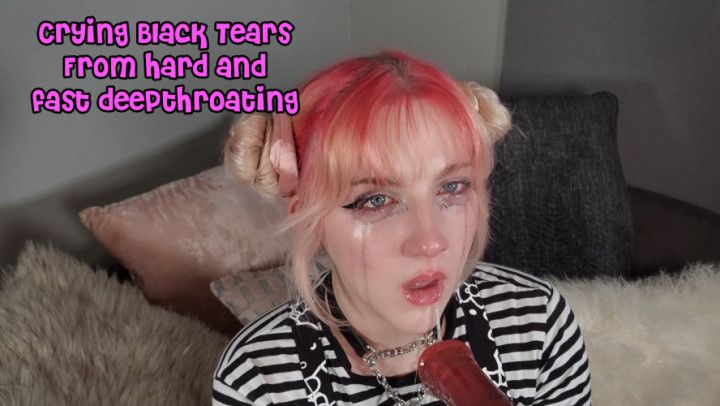 Crying Black Tears From Hard Deepthroat
