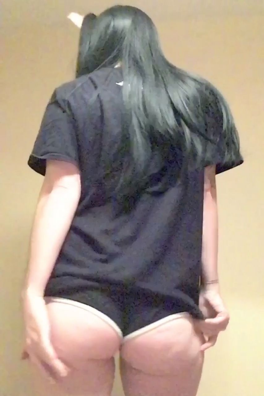 Goth teen FtM boi strip tease