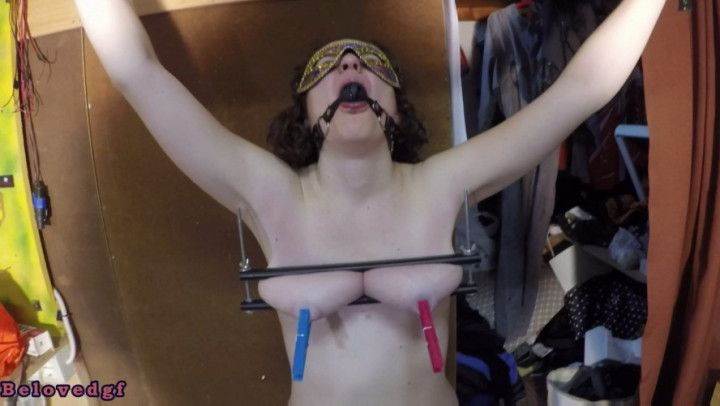 Breast press and pussy weight