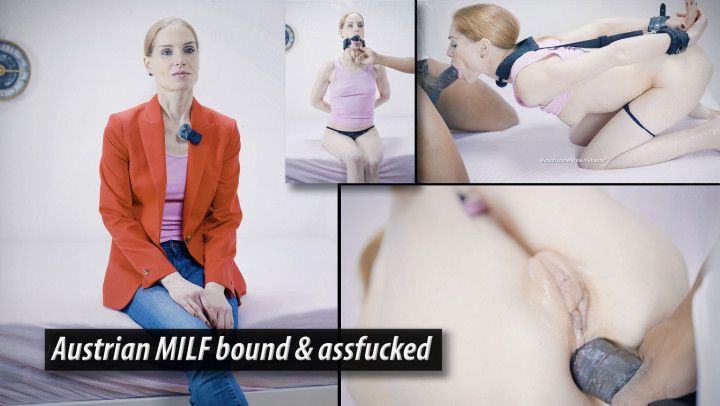 4K Austrian MILF bound &amp; assfucked