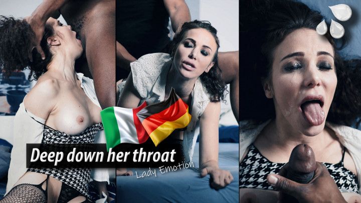 4K Deep down her throat - Giulia