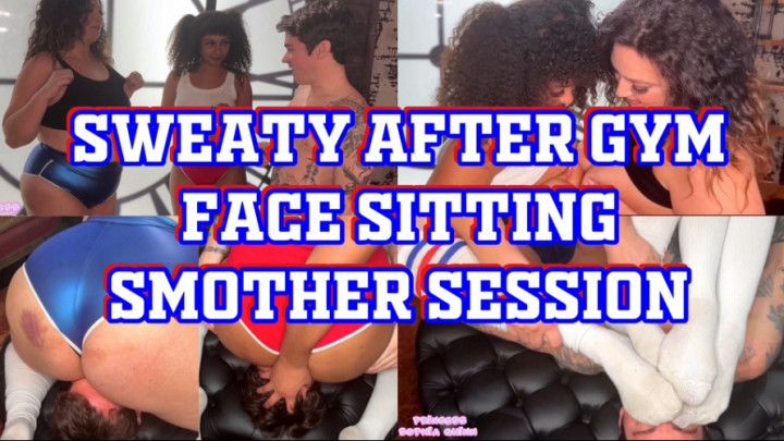 Sweaty After Gym Face Sitting Session