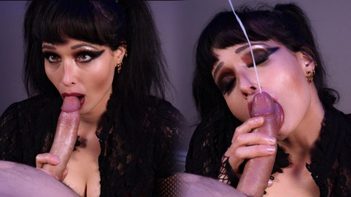 Goth LICKING out FACIAL CUMSHOT