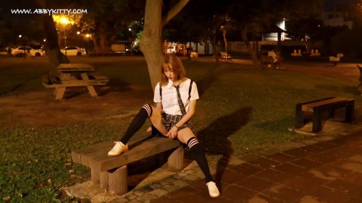 AB028Mastrabation in public and cumshot