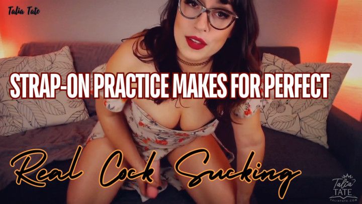 Strap-On Practice Makes for Perfect Real Cock Sucking