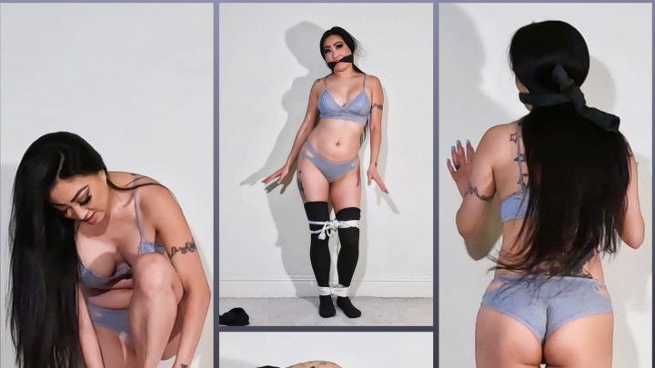 Gagged and Tied in My Thigh High Socks
