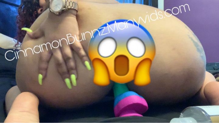 BBW Loves Riding Big Rainbow Cock