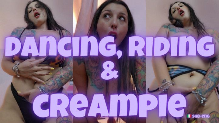 Dancing, Riding and Creampie! Italian Dirty Talk - Sub Eng