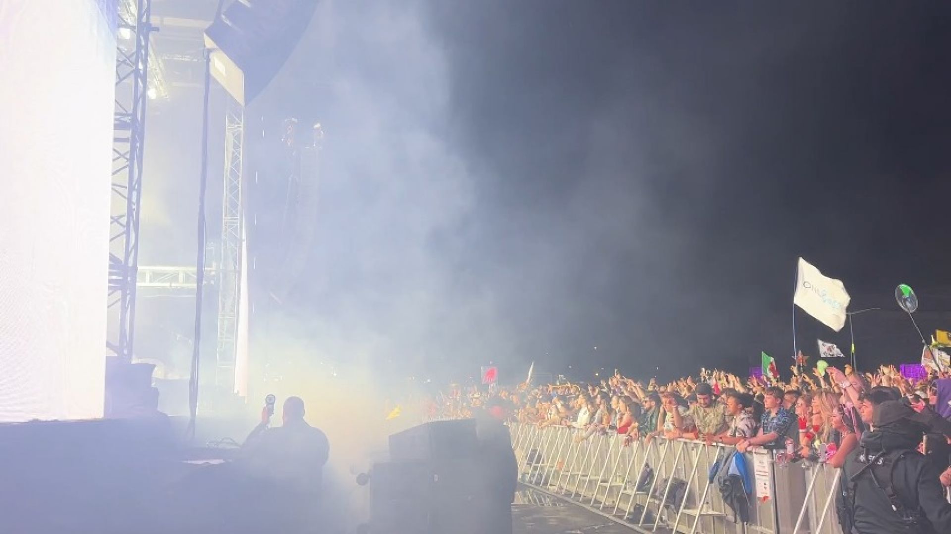 Backstage at Project Glow Festival for Zeds Dead