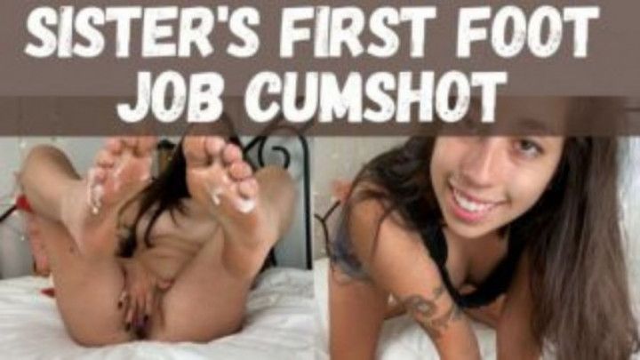 step-Sister's First Foot Job Cumshot