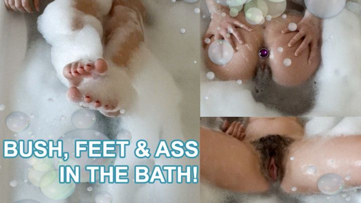 Hairy French girl shows off in the bath