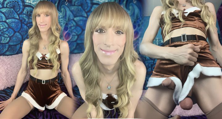 Sissy snuggle makeout and cumshot