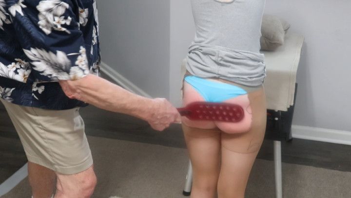 DSC12-6) Petite Reagan BDSM Spank Paddle Doggystyle Creampie