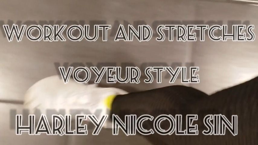 Workout stretching voyeur pov