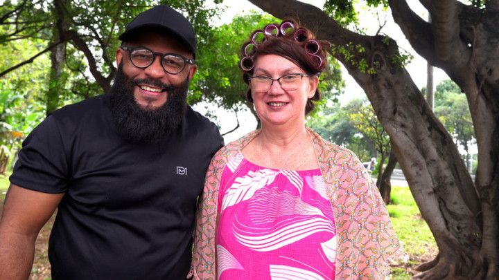 bbw mature gets her ass stretched during a bus ride