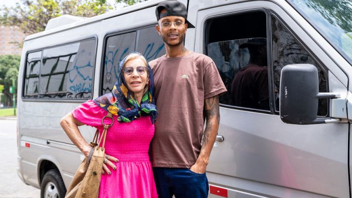 tattooed 81 years old granny picked up for anal