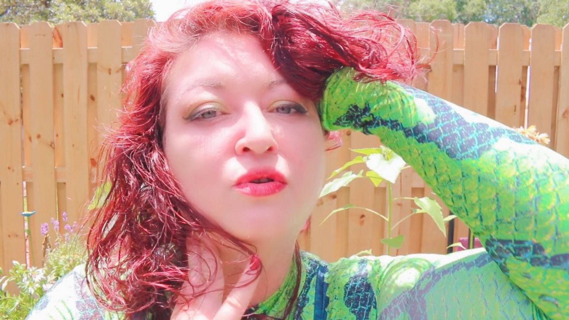Snake Mistress in the garden
