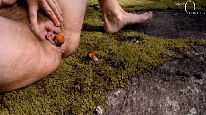 Primal Forest Cunt Pees while Birthing Mushrooms
